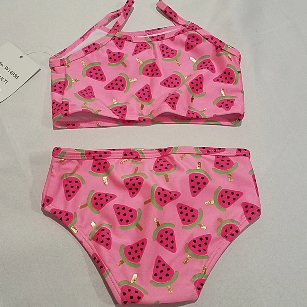 Freestyle Watermelon Swimsuit Toddler Girl's Size 24 months Pink 2 Piece Set